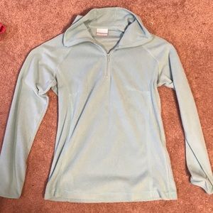 Light blue Columbia 3/4 Fleece Zip